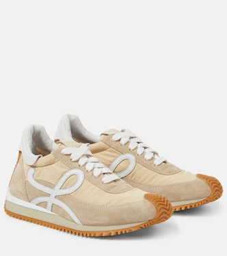 Paula's Ibiza Flow Runner suede-trimmed sneakers | Loewe