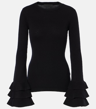 Pullover in lana con volant | Valentino