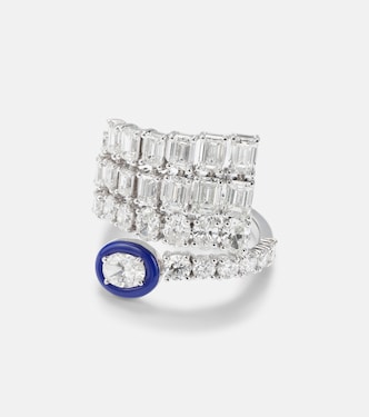 Bague en or blanc 18 ct et diamants | Kamyen