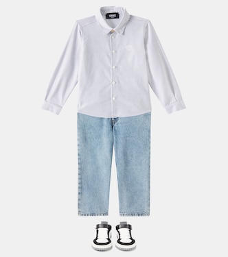 Camisa Medusa de algodón a rayas | Versace Kids
