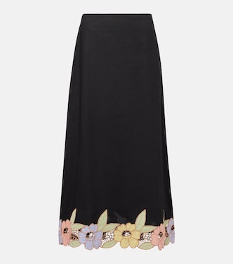 Serano cutout linen-blend top | Rixo