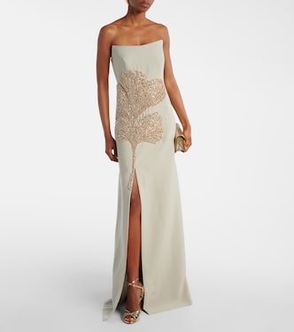 Faranna embellished crêpe gown | Costarellos