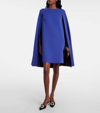 Twiggy caped crêpe cocktail dress | Roksanda