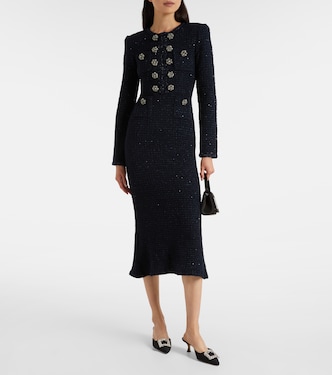 Bouclé midi dress | Self-Portrait
