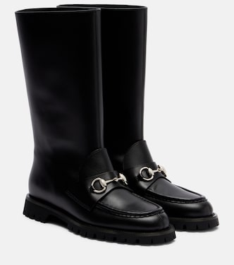 Horsebit leather ankle boots | Gucci