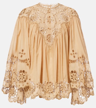 Awaken broderie anglaise cotton blouse | Zimmermann