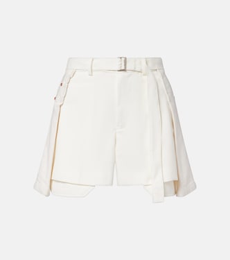 Paneled denim shorts | Sacai