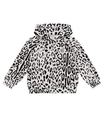 Leopard-print cotton-blend hoodie | Dolce&Gabbana Kids