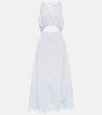 Embroidered cutout midi dress | Simkhai