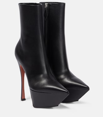 Yigit leather platform ankle boots | Amina Muaddi