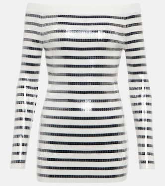 Sequined striped sweater minidress | Jean Paul Gaultier