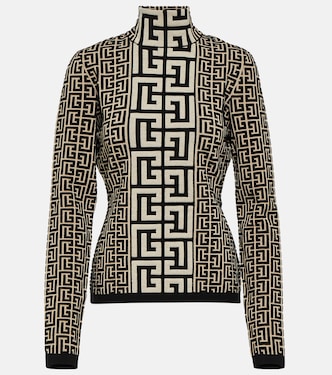 Jersey Monogram en mezcla de lana | Balmain