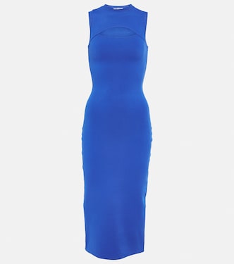 Robe midi Slash Front en crêpe | Victoria Beckham