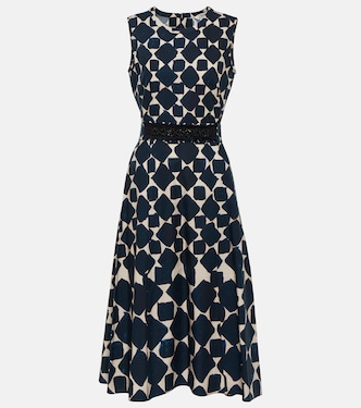 Notte printed poplin midi dress | 'S Max Mara
