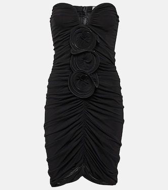 Floral-appliqué bustier minidress | Magda Butrym