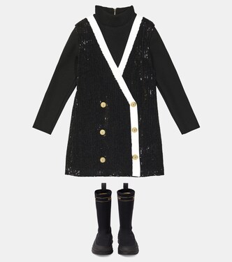 Robe blazer à sequins | Balmain Kids
