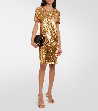 Vestido corto con lentejuelas | Carolina Herrera