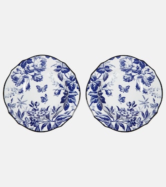 Herbarium set of 2 porcelain soup bowls | Gucci
