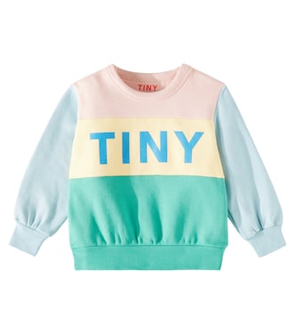 Sweat-shirt Color Block en coton à logo | Tinycottons