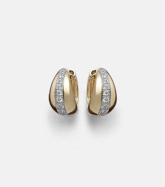 Ohrringe Pistachio aus 10kt Gelbgold mit Diamanten | Stone and Strand