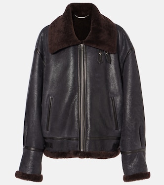 Lederjacke Portia mit Shearling | Nour Hammour