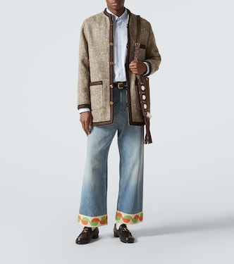 Melange wool-blend jacket | Valentino