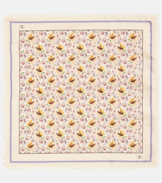 Pañuelo de sarga de seda floral | Valentino