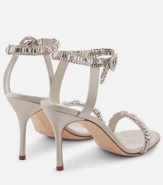 Sandales Asa 90 en satin à ornements | Manolo Blahnik