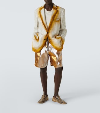 Snake-effect leather slip-on loafers | Dries Van Noten