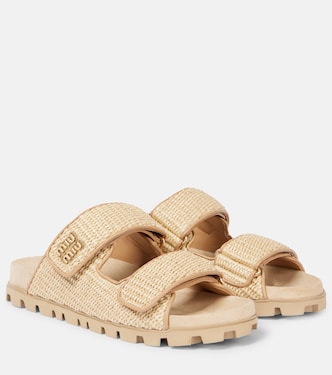 Sandalen mit Leder | Miu Miu