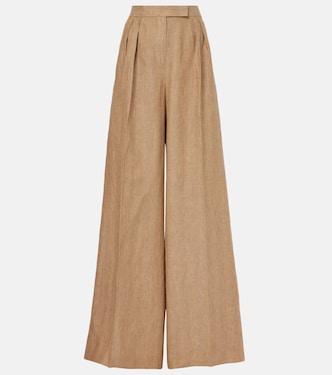 Weite Hose Rauche aus Leinen | Max Mara
