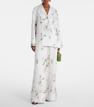 Camicia in seta con stampa floreale | Erdem