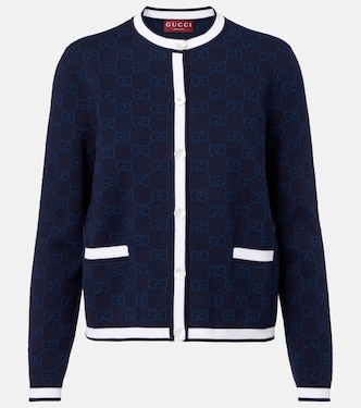 GG cotton intarsia cardigan | Gucci