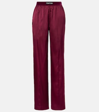 Pantalon ample en satin de soie mélangée | Tom Ford