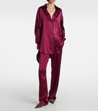 Pantalon ample en satin de soie mélangée | Tom Ford