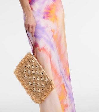 Pochette en raphia à ornements | Rabanne