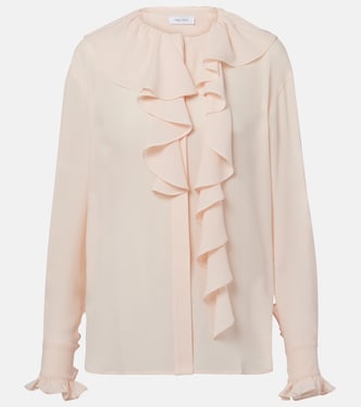Ruffled silk blouse | McQueen