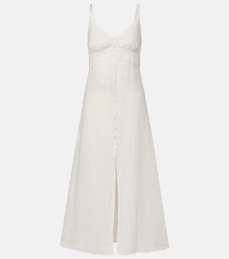 Janet linen midi dress | Velvet
