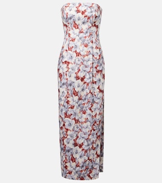Robe longue Rosalie en lin à fleurs | Posse