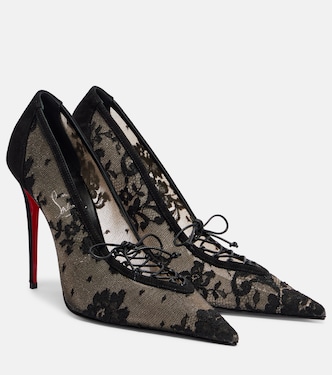 Pumps KM Lace 100 aus Spitze mit Veloursleder | Christian Louboutin