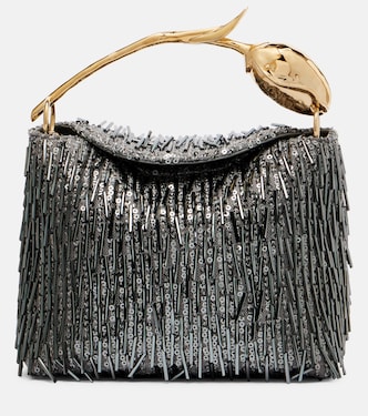 حقيبة يد مزينة بالترتر Bloom Mini | Erdem