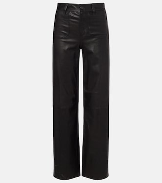 Le Slim Palazzo high-rise leather pants | Frame