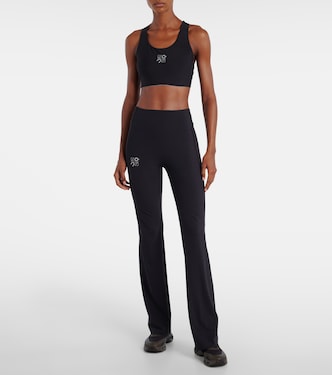 x On high-rise flared leggings | Loewe