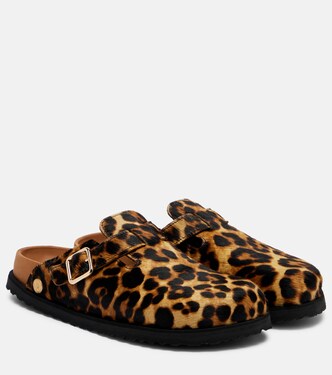 Mules Boston in cavallino con stampa leopardata | Birkenstock 1774
