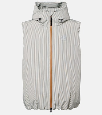 x On hooded striped puffer vest | Loewe