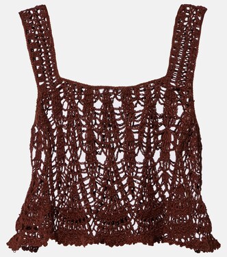 Cropped-Top aus Häkelstrick | Anna Kosturova