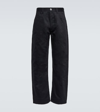 Pantalones chinos rectos de sarga de algodón | Jil Sander