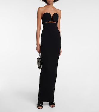 Strapless wool-blend gown | Alaïa