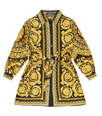 فستان من تويل الحرير Barocco | Versace Kids