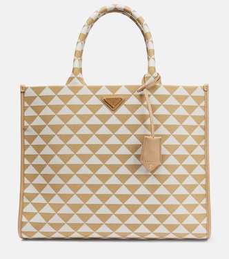 Tote Symbole mit Leder | Prada
